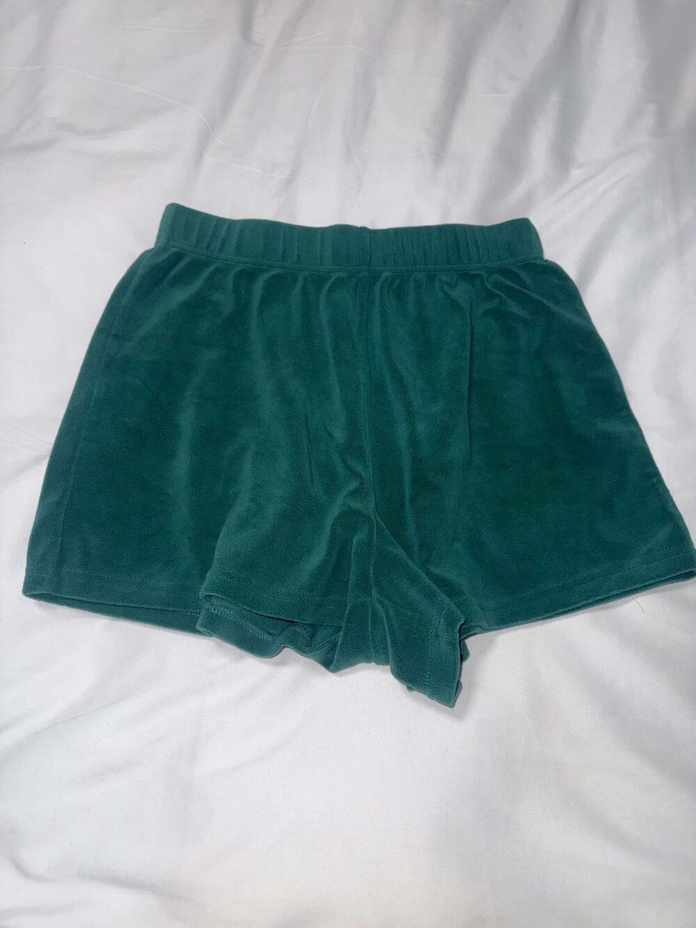 Walflower Green Velour Lounge Shorts Size M